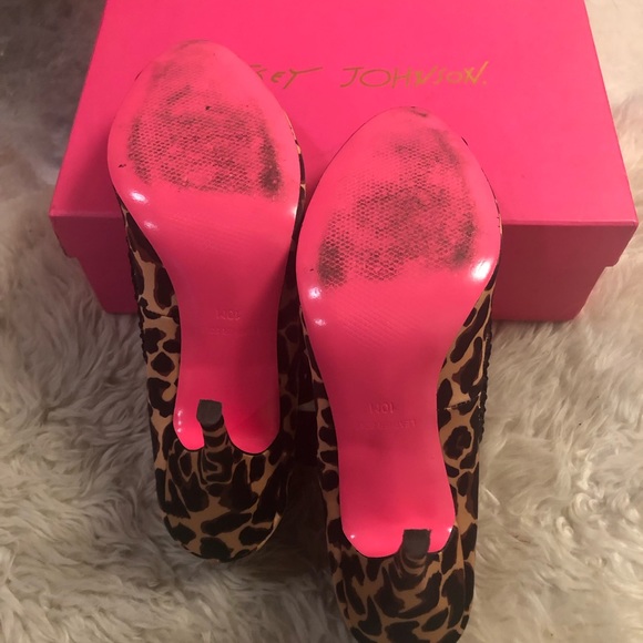 Super Sexy Besty Johnson Leopard Pin Up Heels Sz 10 - Picture 8 of 8